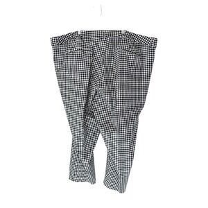 Old Navy Black White Gingham Plus High-Rise Office Straight Leg Pants Size‎ 28